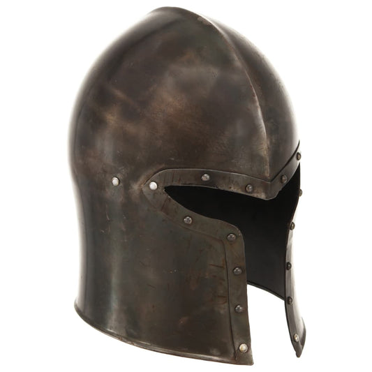 Ridderhelm middeleeuws replica LARP staal zilverkleurig is nu te koop bij PeponiXL, paradijselijk wonen!