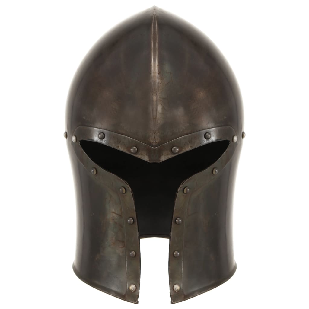 Ridderhelm middeleeuws replica LARP staal zilverkleurig is nu te koop bij PeponiXL, paradijselijk wonen!