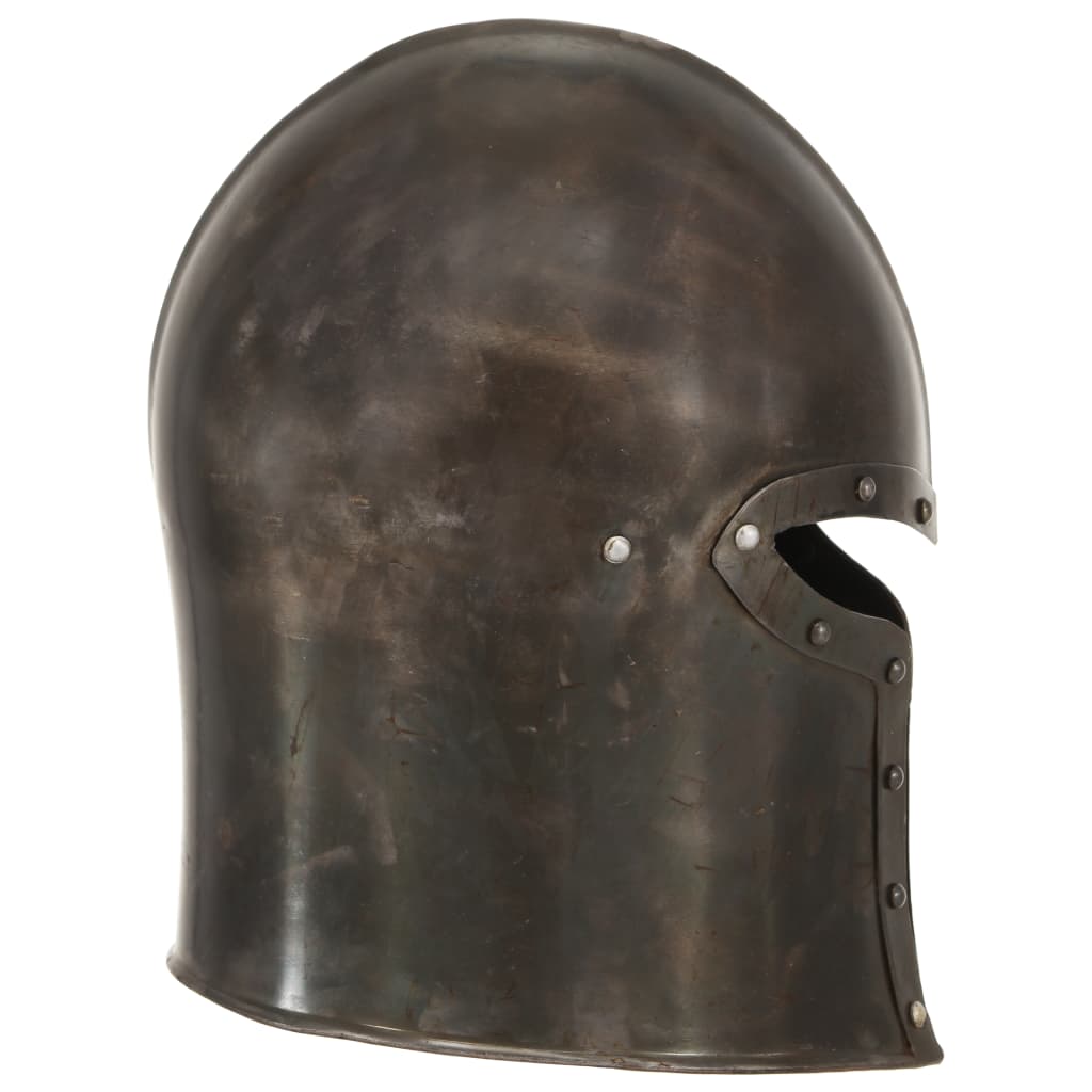 Ridderhelm middeleeuws replica LARP staal zilverkleurig is nu te koop bij PeponiXL, paradijselijk wonen!