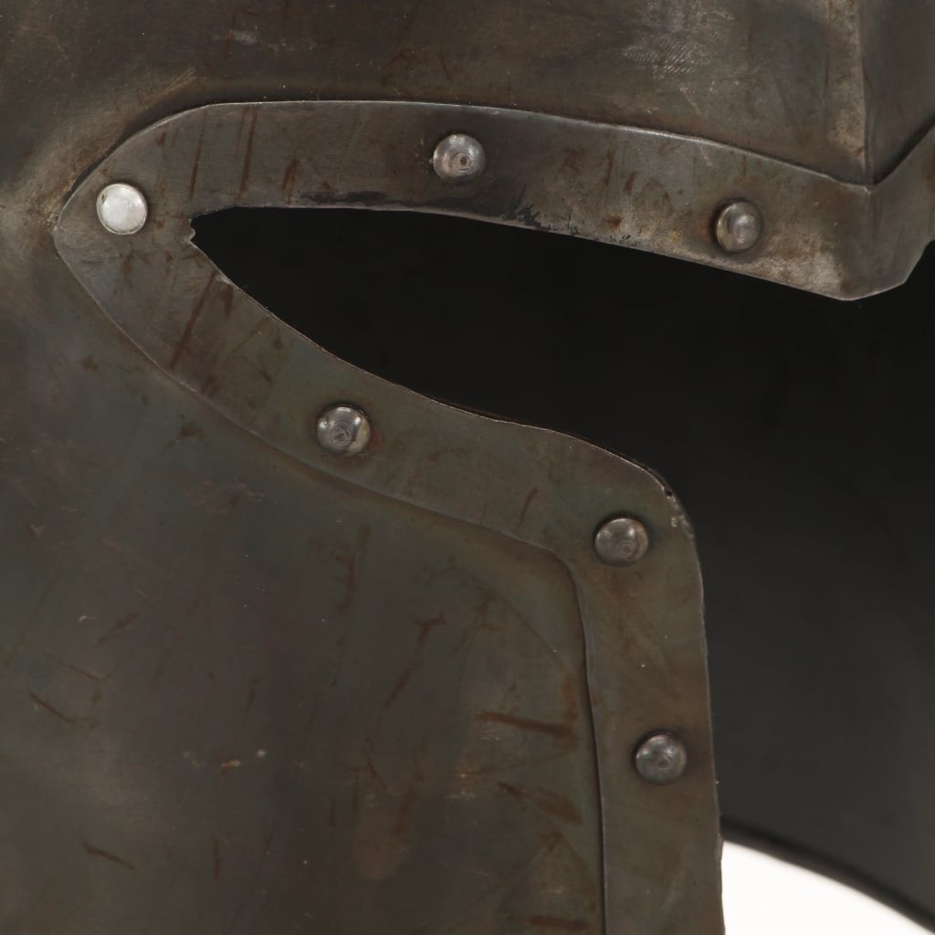 Ridderhelm middeleeuws replica LARP staal zilverkleurig is nu te koop bij PeponiXL, paradijselijk wonen!