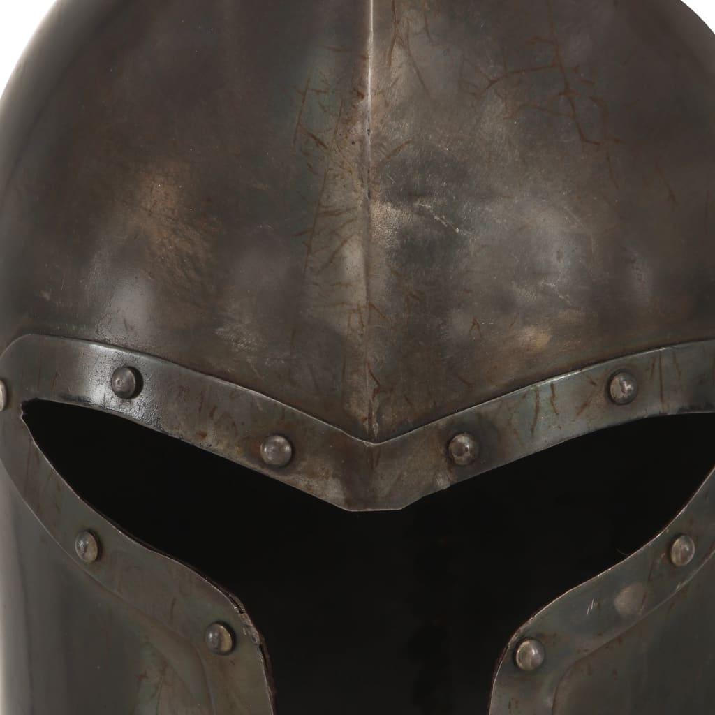 Ridderhelm middeleeuws replica LARP staal zilverkleurig is nu te koop bij PeponiXL, paradijselijk wonen!