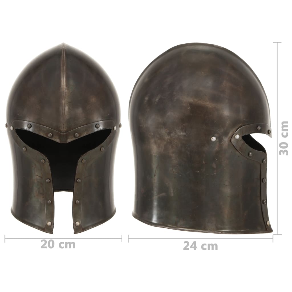 Ridderhelm middeleeuws replica LARP staal zilverkleurig is nu te koop bij PeponiXL, paradijselijk wonen!