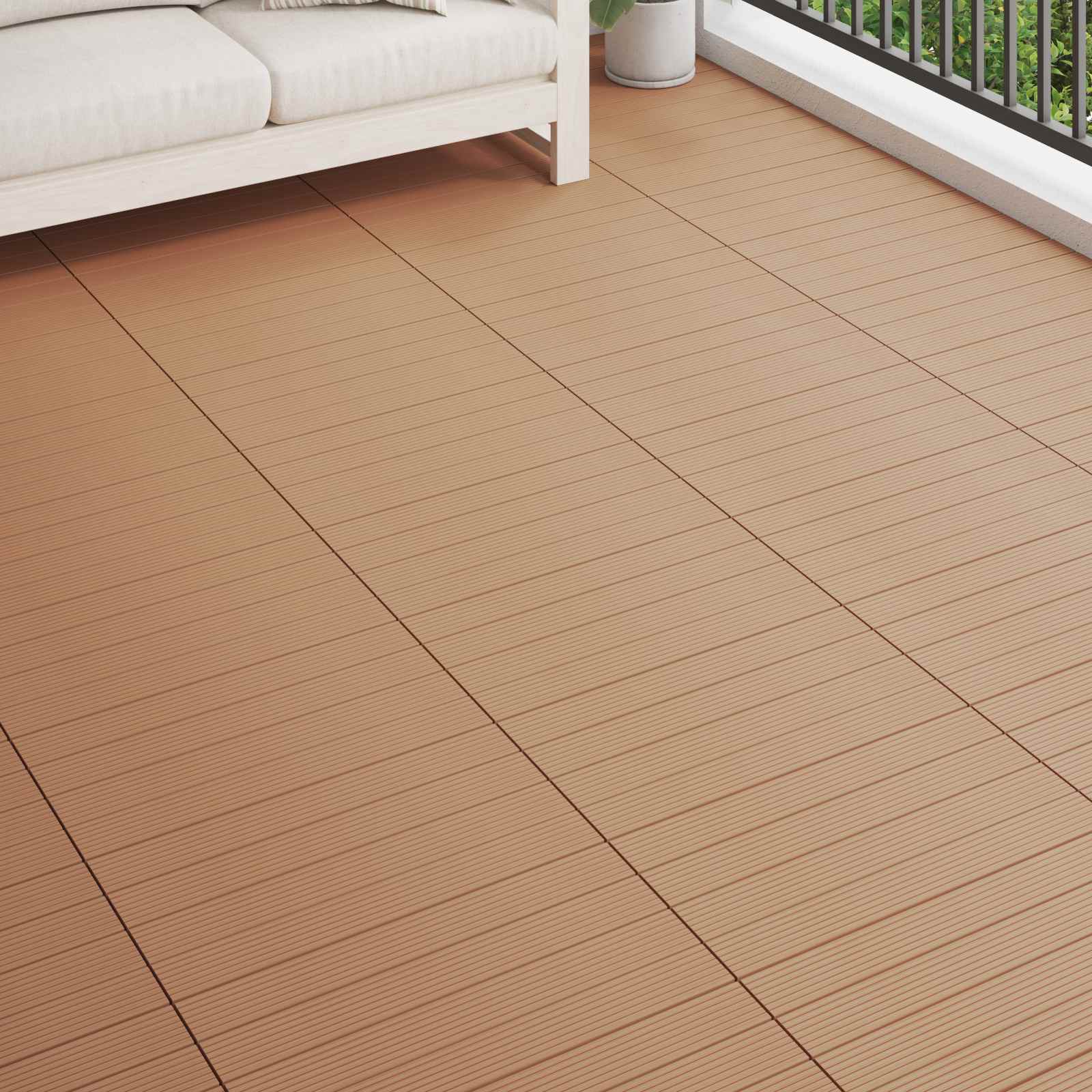 Terras Tegel 6 pcs Bruin 60 x 30 cm WPC is nu te koop bij PeponiXL, paradijselijk wonen!