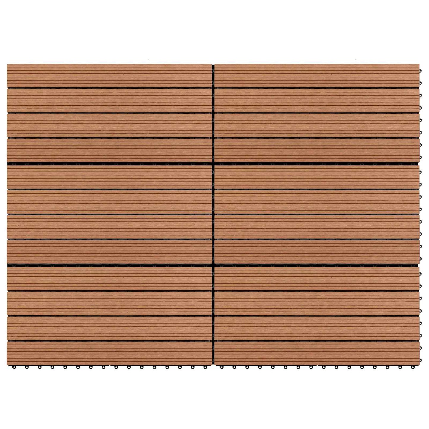 Terras Tegel 6 pcs Bruin 60 x 30 cm WPC is nu te koop bij PeponiXL, paradijselijk wonen!