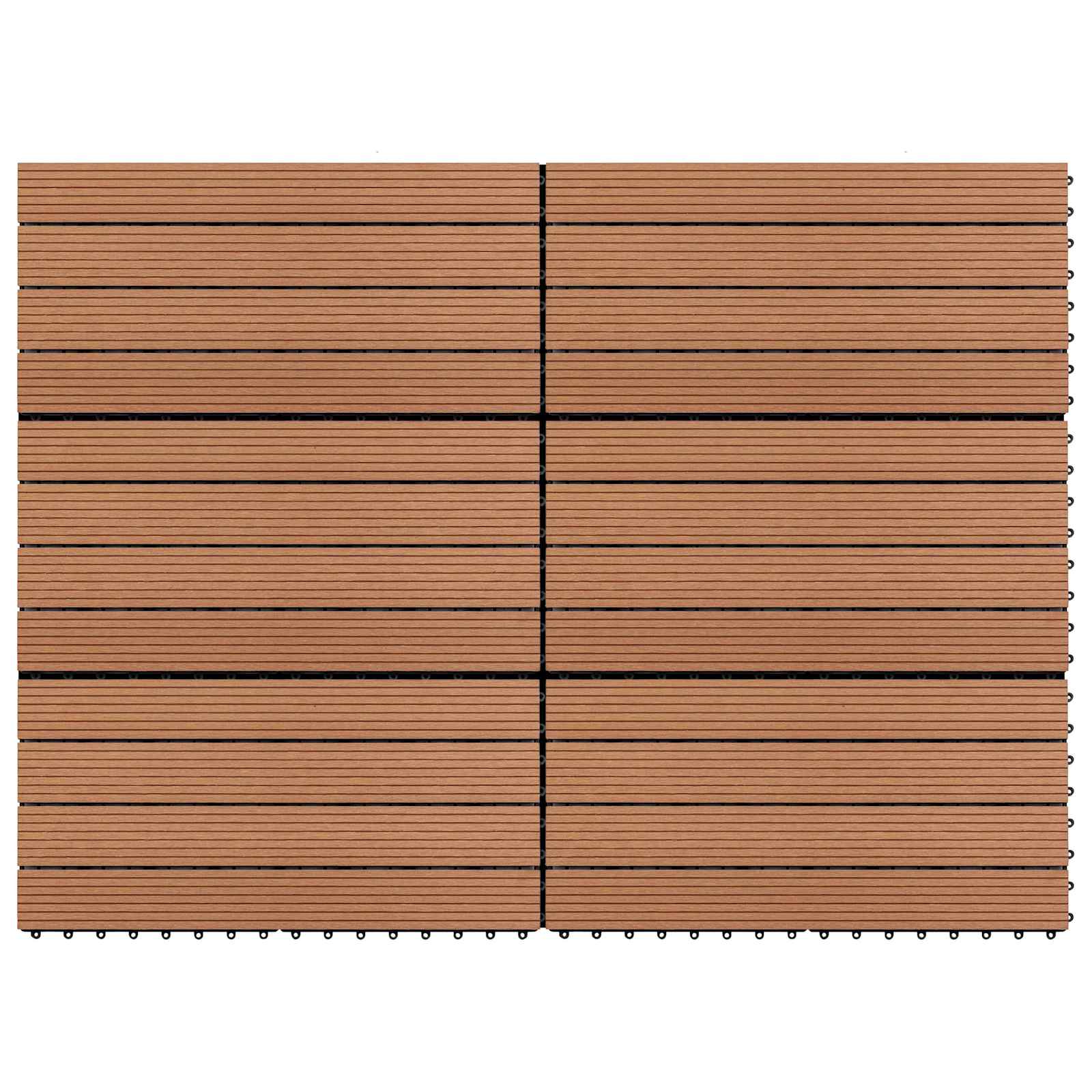 Terras Tegel 6 pcs Bruin 60 x 30 cm WPC is nu te koop bij PeponiXL, paradijselijk wonen!
