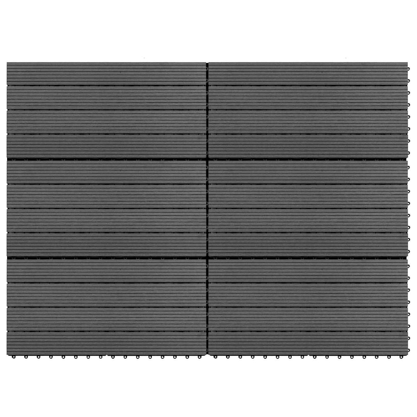 Terras Tegel 6 pcs Grijs 60 x 30 cm WPC is nu te koop bij PeponiXL, paradijselijk wonen!
