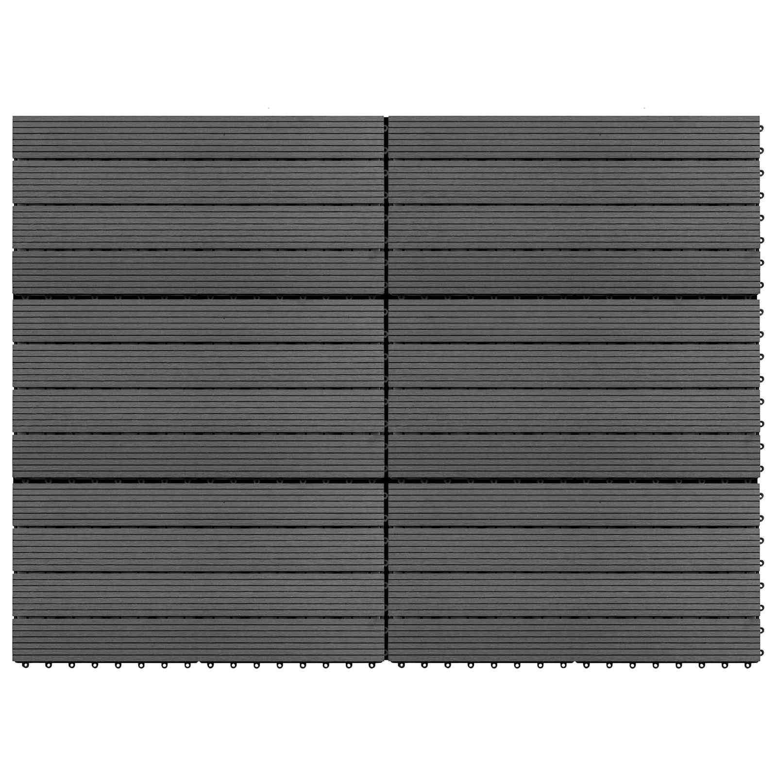 Terras Tegel 6 pcs Grijs 60 x 30 cm WPC is nu te koop bij PeponiXL, paradijselijk wonen!