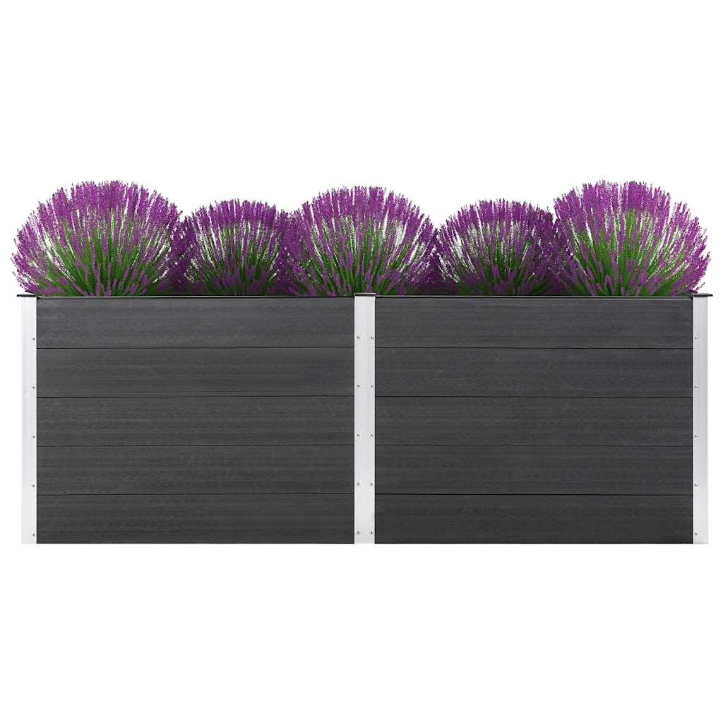 Plantenbak verhoogd 250x50x91 cm HKC grijs is nu te koop bij PeponiXL, paradijselijk wonen!