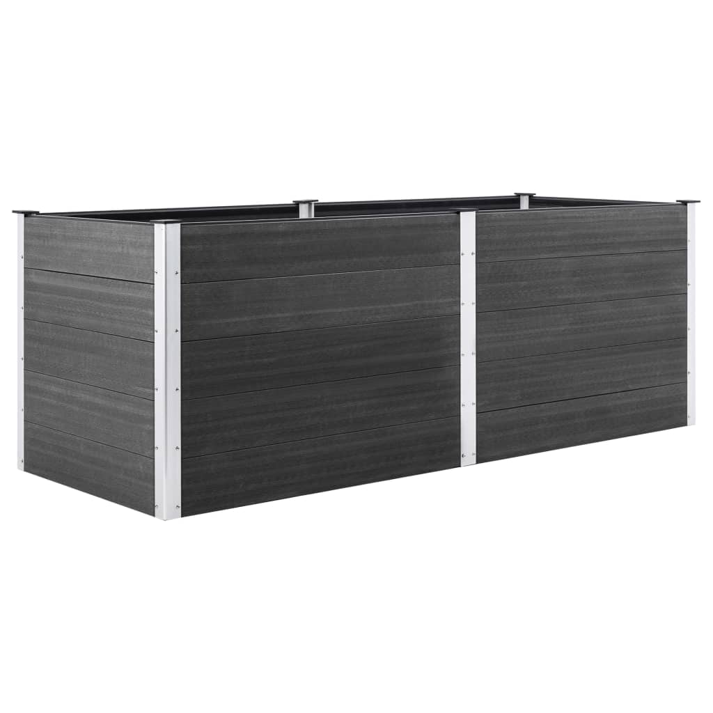 Plantenbak verhoogd 250x50x91 cm HKC grijs is nu te koop bij PeponiXL, paradijselijk wonen!