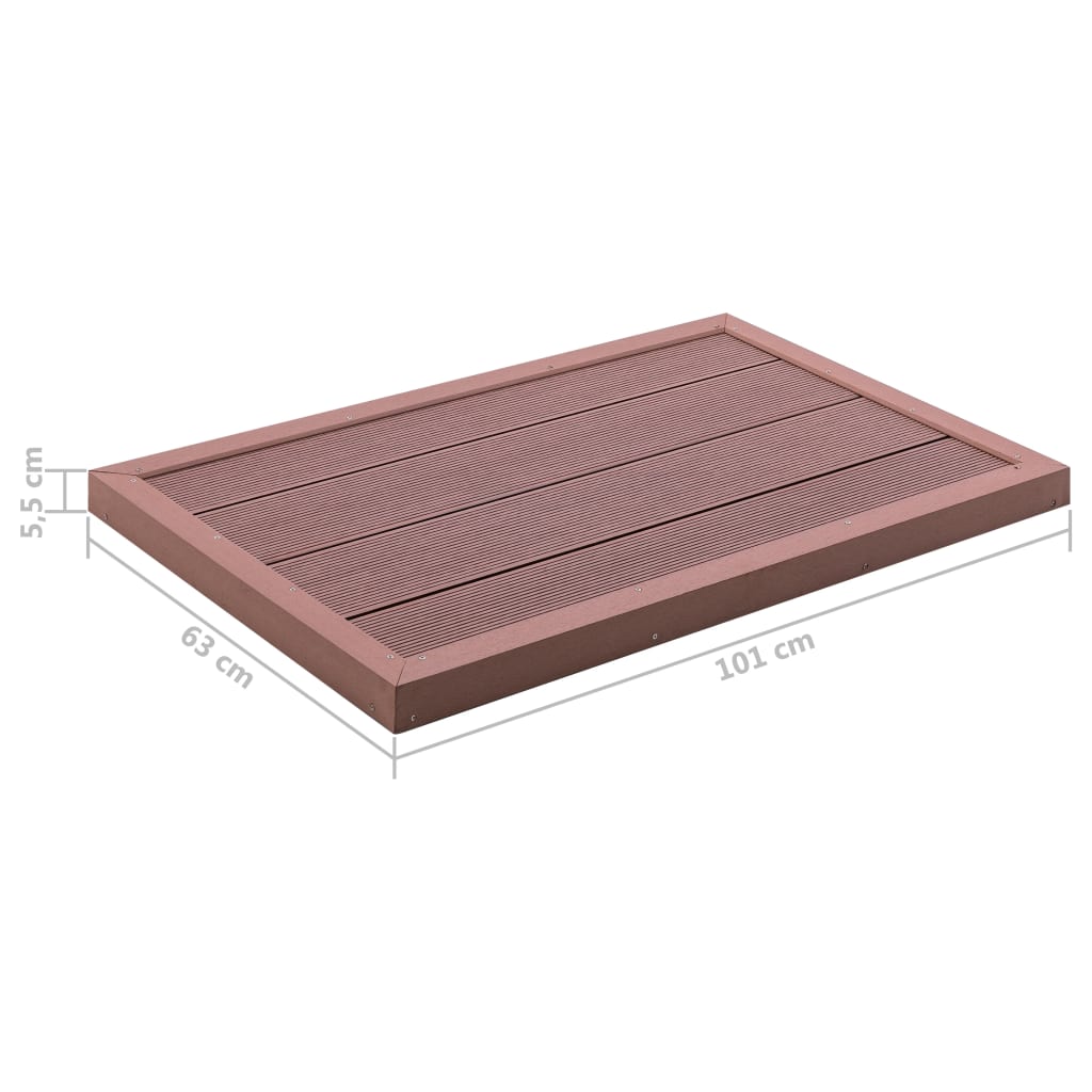 Vloerelement voor solardouche 101x63x5,5 cm HKC bruin is nu te koop bij PeponiXL, paradijselijk wonen!