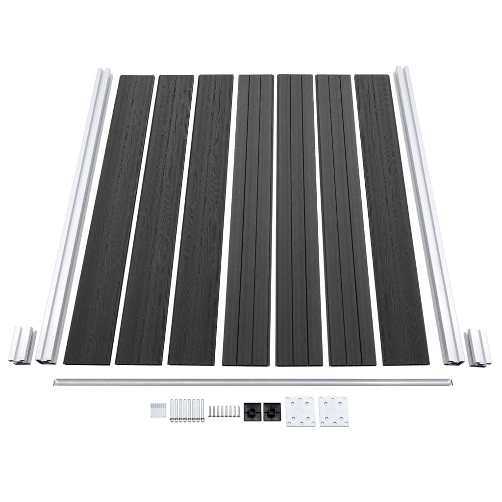 Schutting 180x186 cm HKC grijs is nu te koop bij PeponiXL, paradijselijk wonen!