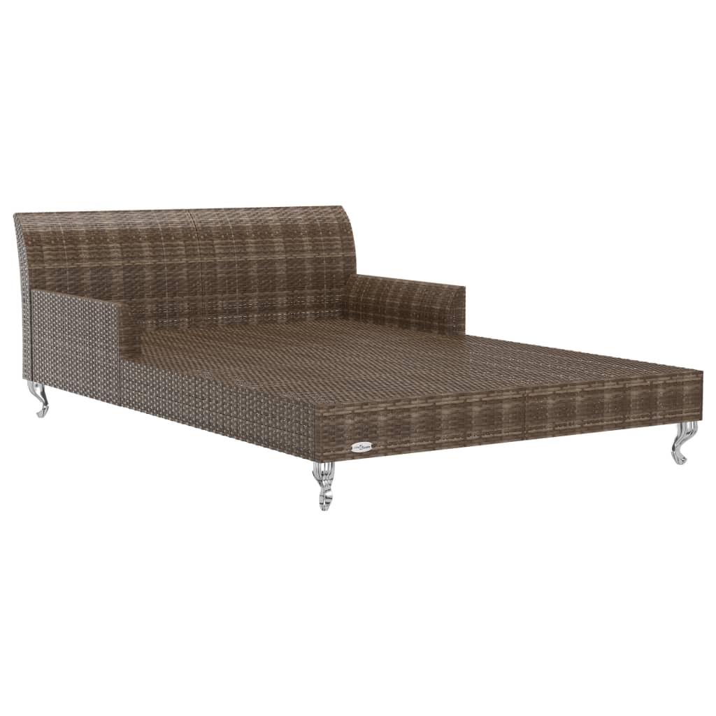 Ligbed met kussens 2-persoons poly rattan bruin is nu te koop bij PeponiXL, paradijselijk wonen!