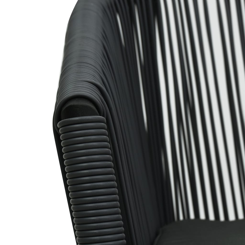 Tuinstoelen 2 st PE-rattan zwart is nu te koop bij PeponiXL, paradijselijk wonen!