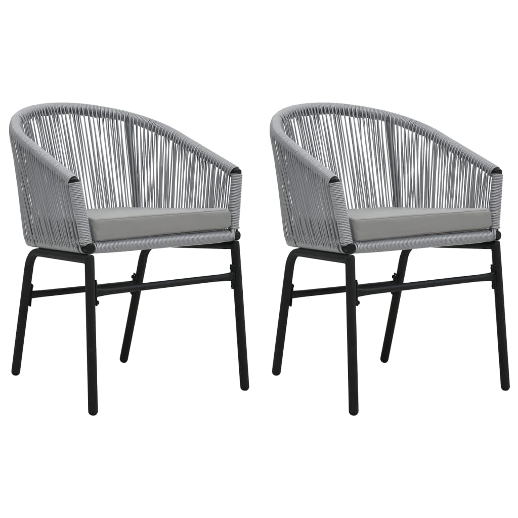Tuinstoelen 2 st PE-rattan antracietkleurig is nu te koop bij PeponiXL, paradijselijk wonen!