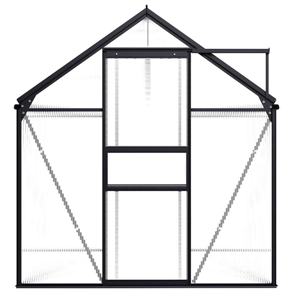 Tuinkas 4,75 m² aluminium antracietkleurig is nu te koop bij PeponiXL, paradijselijk wonen!