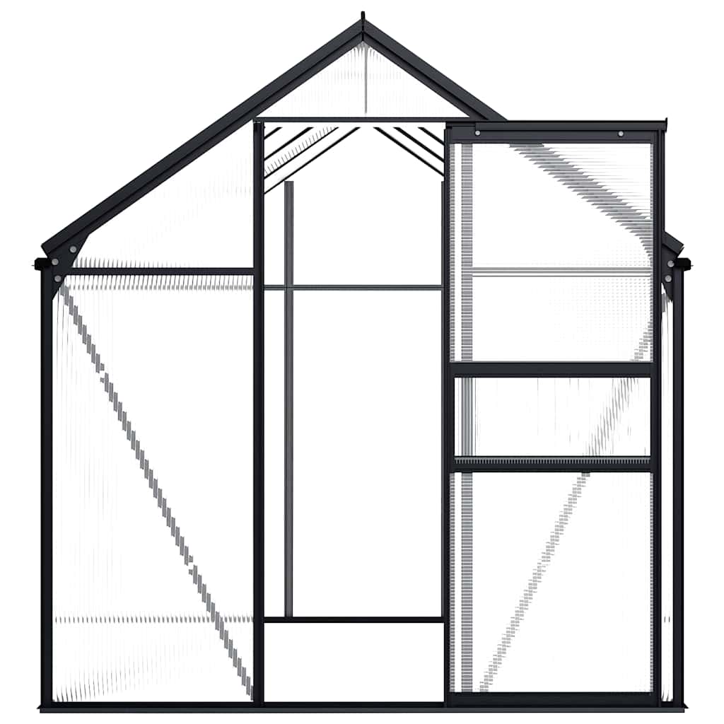 Tuinkas 4,75 m² aluminium antracietkleurig is nu te koop bij PeponiXL, paradijselijk wonen!