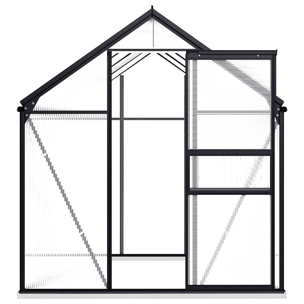 Tuinkas met basisframe 4,75 m² aluminium antracietkleurig is nu te koop bij PeponiXL, paradijselijk wonen!