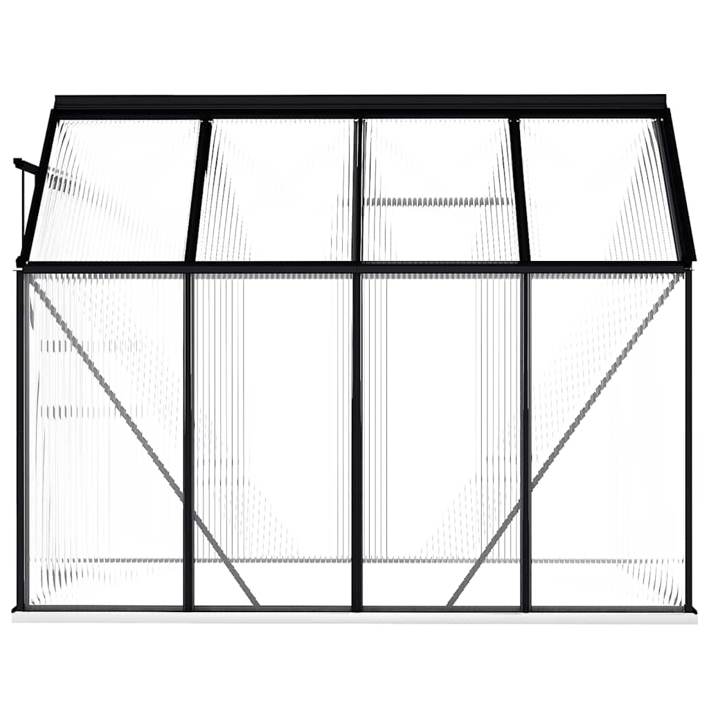 Tuinkas met basisframe 4,75 m² aluminium antracietkleurig is nu te koop bij PeponiXL, paradijselijk wonen!