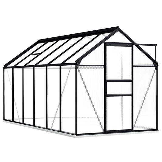 Tuinkas met basisframe 7,03 m³ aluminium antracietkleurig is nu te koop bij PeponiXL, paradijselijk wonen!