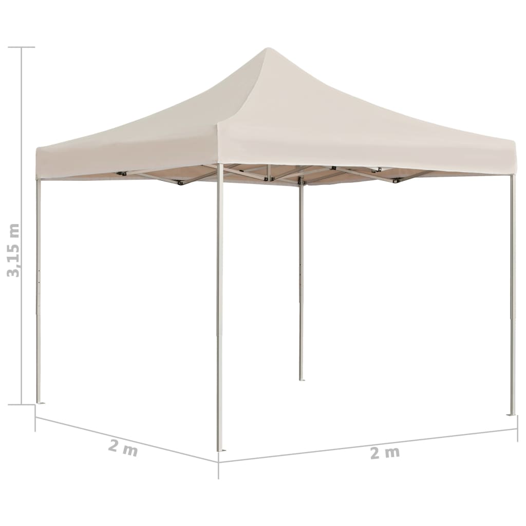 Partytent professioneel inklapbaar 2x2 m aluminium crème is nu te koop bij PeponiXL, paradijselijk wonen!