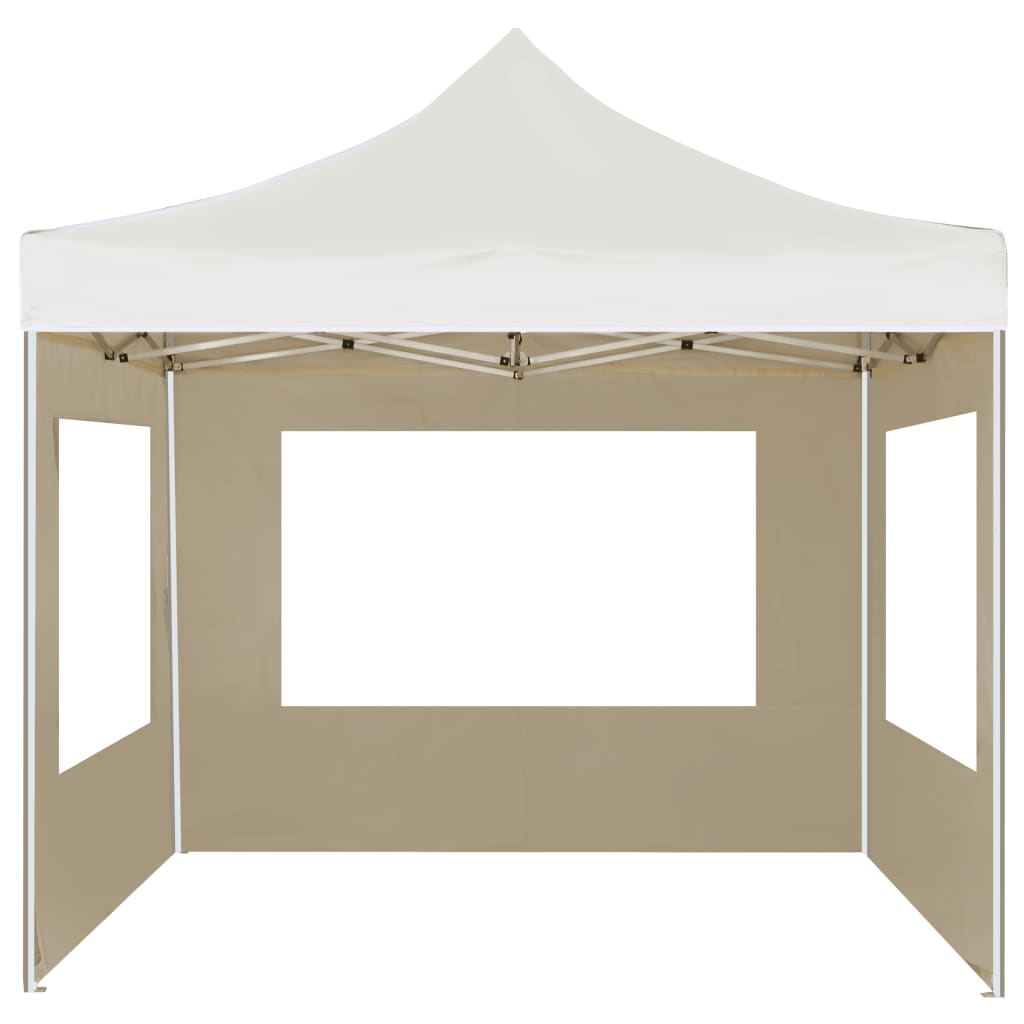 Partytent inklapbaar met wanden 2x2 m aluminium crème is nu te koop bij PeponiXL, paradijselijk wonen!
