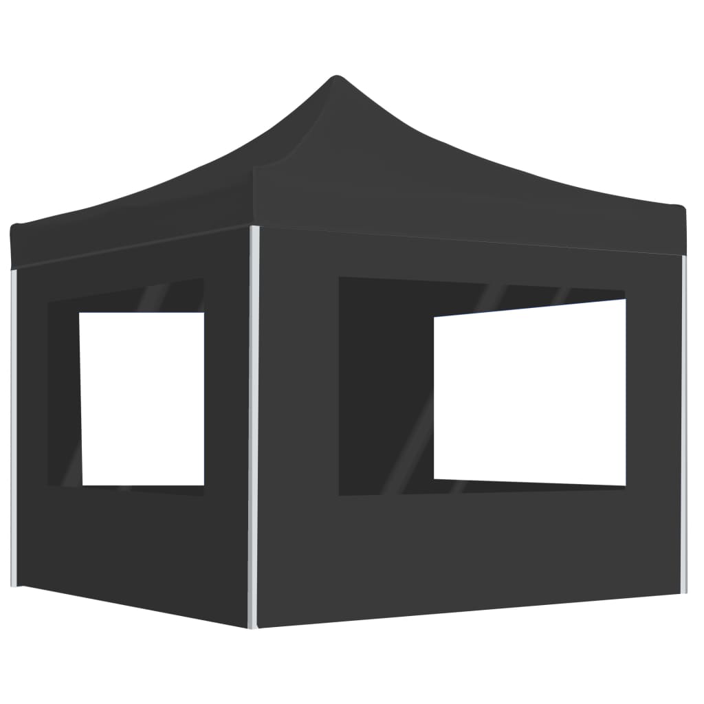 Partytent inklapbaar met wanden 2x2 m aluminium antraciet is nu te koop bij PeponiXL, paradijselijk wonen!