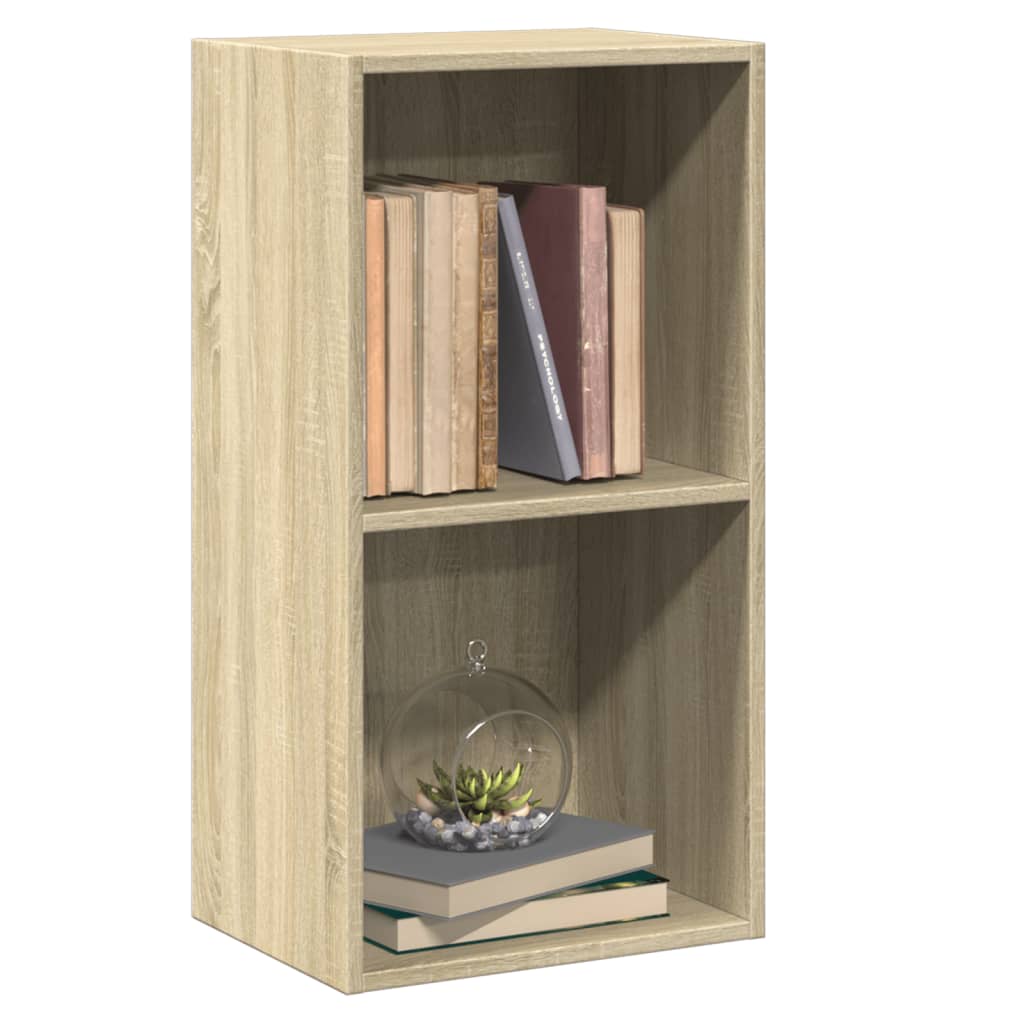 Boekenkast met 2 schappen 40x30x76,5 cm bewerkt hout sonoma eik is nu te koop bij PeponiXL, paradijselijk wonen!