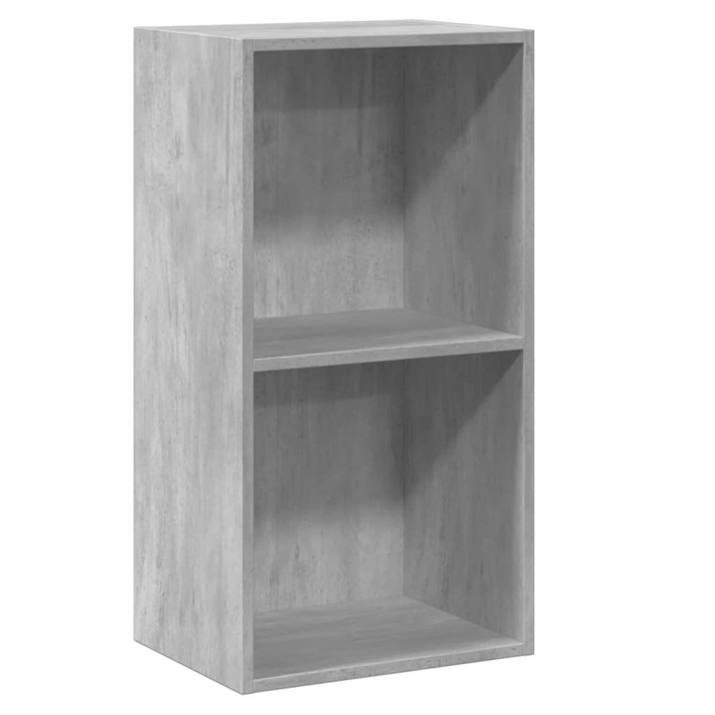 Boekenkast met 2 schappen 40x30x76,5 cm bewerkt hout betongrijs is nu te koop bij PeponiXL, paradijselijk wonen!
