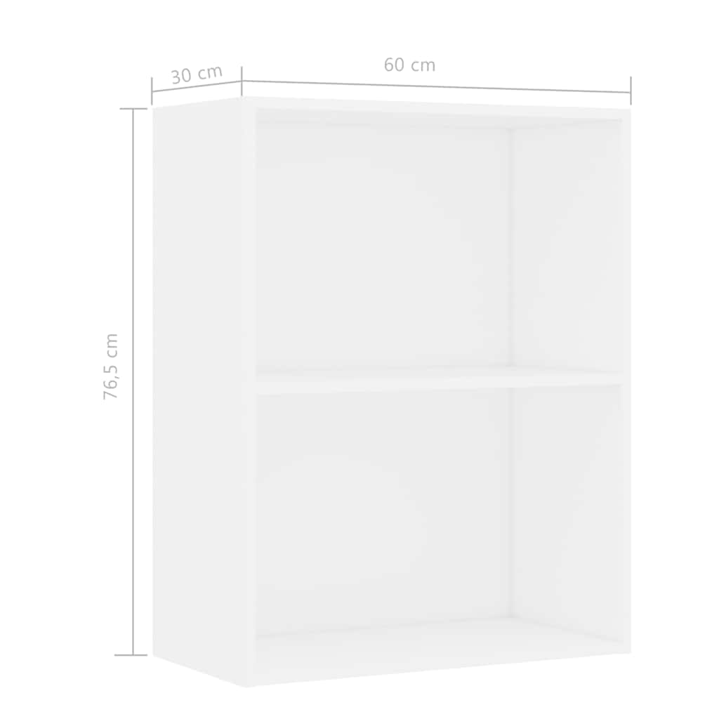 Boekenkast 60x30x76,5 cm bewerkt hout wit is nu te koop bij PeponiXL, paradijselijk wonen!