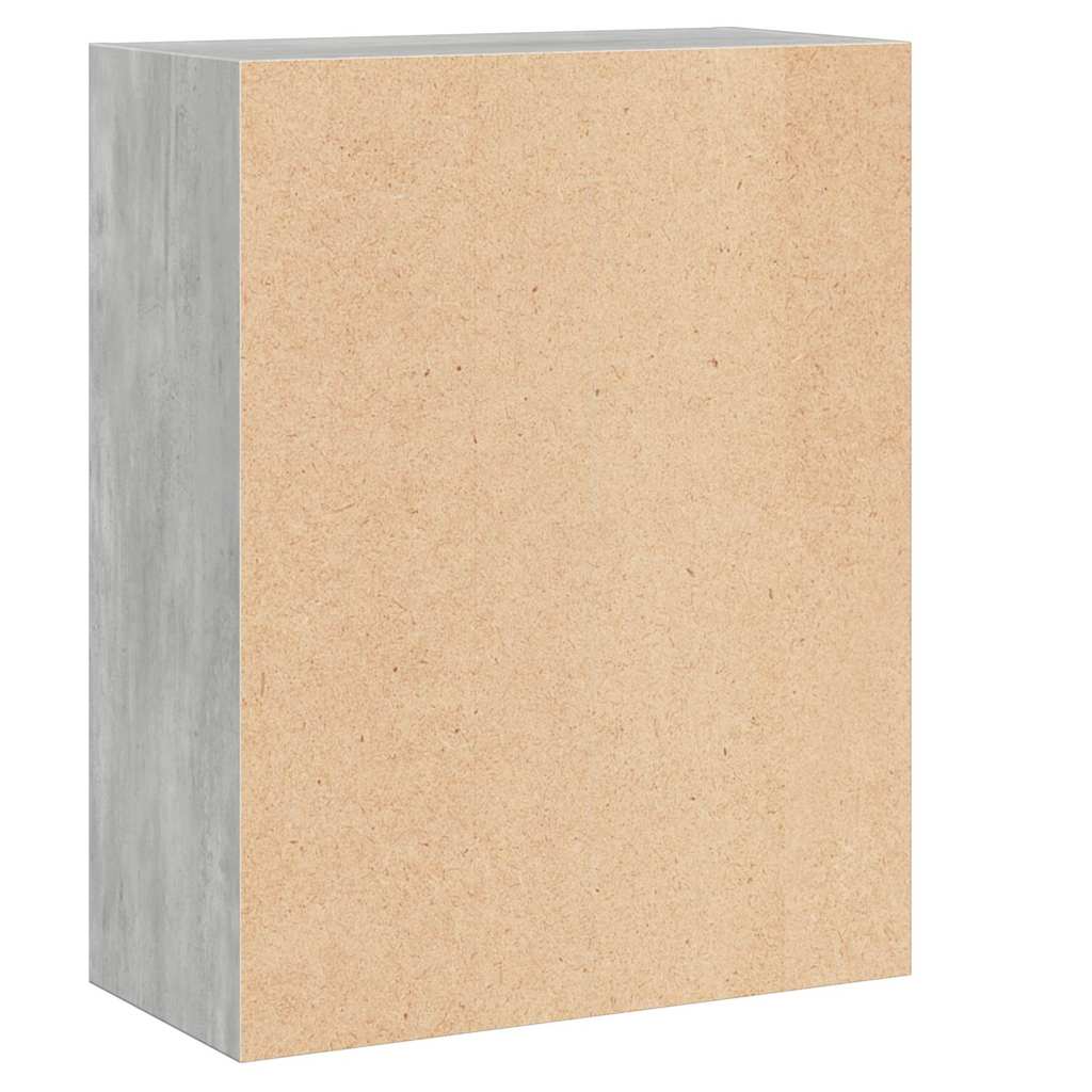 Boekenkast met 2 schappen 60x30x76,5 cm bewerkt hout betongrijs is nu te koop bij PeponiXL, paradijselijk wonen!