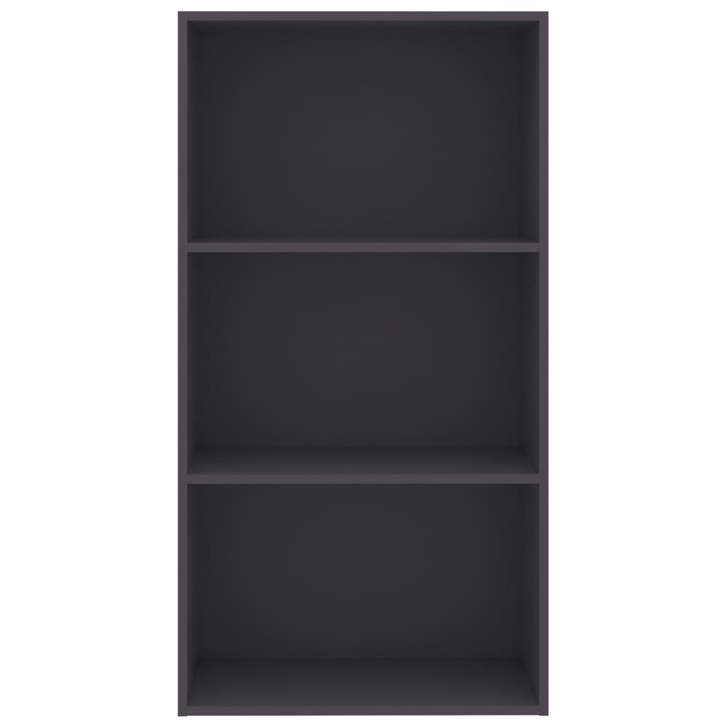 Boekenkast met 3 schappen 60x30x114 cm bewerkt hout grijs is nu te koop bij PeponiXL, paradijselijk wonen!