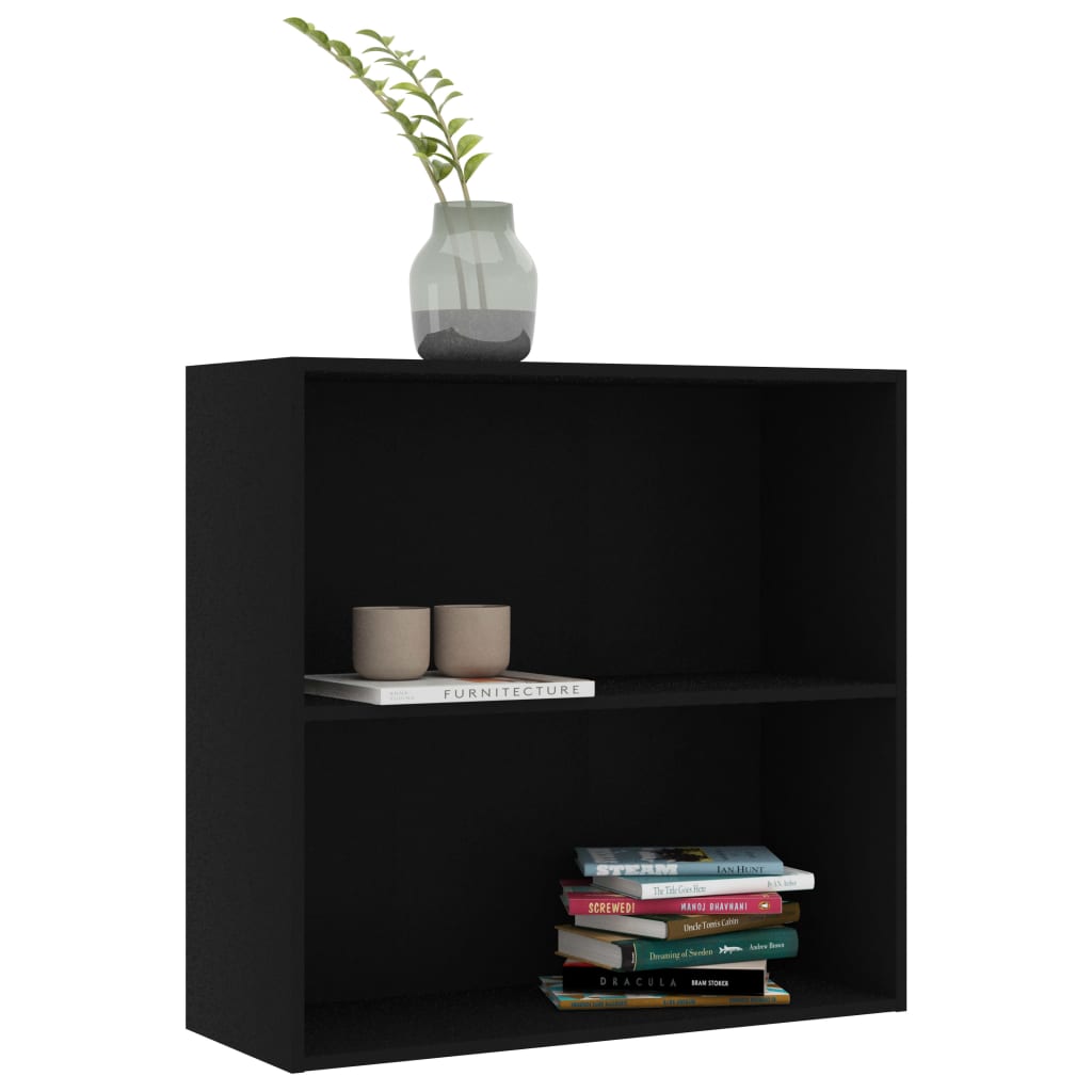 Boekenkast 80x30x76,5 cm bewerkt hout zwart is nu te koop bij PeponiXL, paradijselijk wonen!