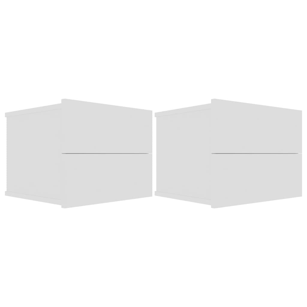 Nachtkastjes 2 st 40x30x30 cm bewerkt hout wit is nu te koop bij PeponiXL, paradijselijk wonen!