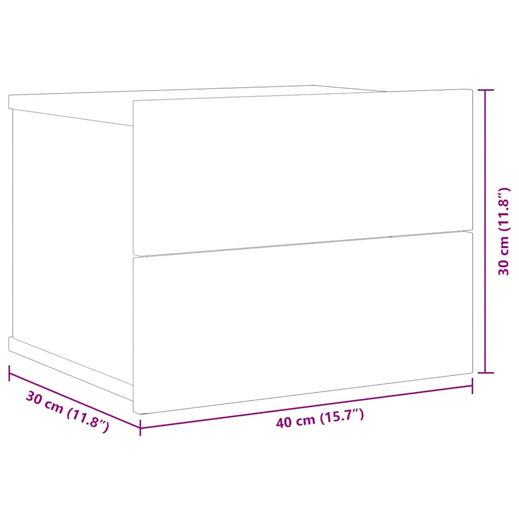 Nachtkastje 40x30x30 cm bewerkt hout zwart is nu te koop bij PeponiXL, paradijselijk wonen!