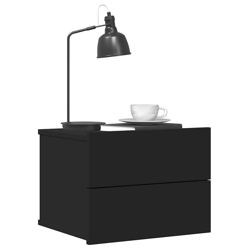 Nachtkastjes 2 st 40x30x30 cm bewerkt hout zwart is nu te koop bij PeponiXL, paradijselijk wonen!
