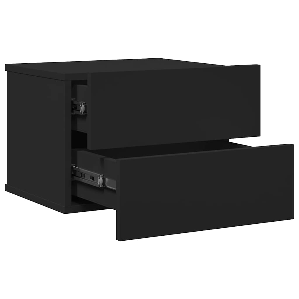 Nachtkastjes 2 st 40x30x30 cm bewerkt hout zwart is nu te koop bij PeponiXL, paradijselijk wonen!