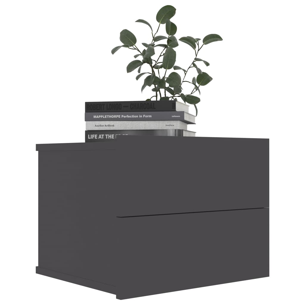 Nachtkastjes 2 st 40x30x30 cm bewerkt hout grijs is nu te koop bij PeponiXL, paradijselijk wonen!