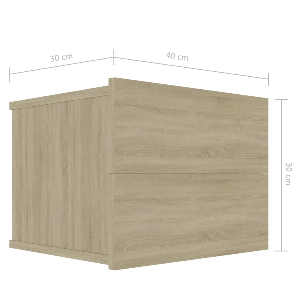 Nachtkastjes 2 st 40x30x30 cm bewerkt hout sonoma eikenkleurig is nu te koop bij PeponiXL, paradijselijk wonen!