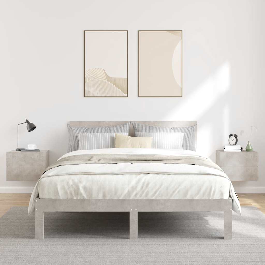 Nachtkastjes 2 st 40x30x30 cm bewerkt hout betongrijs is nu te koop bij PeponiXL, paradijselijk wonen!