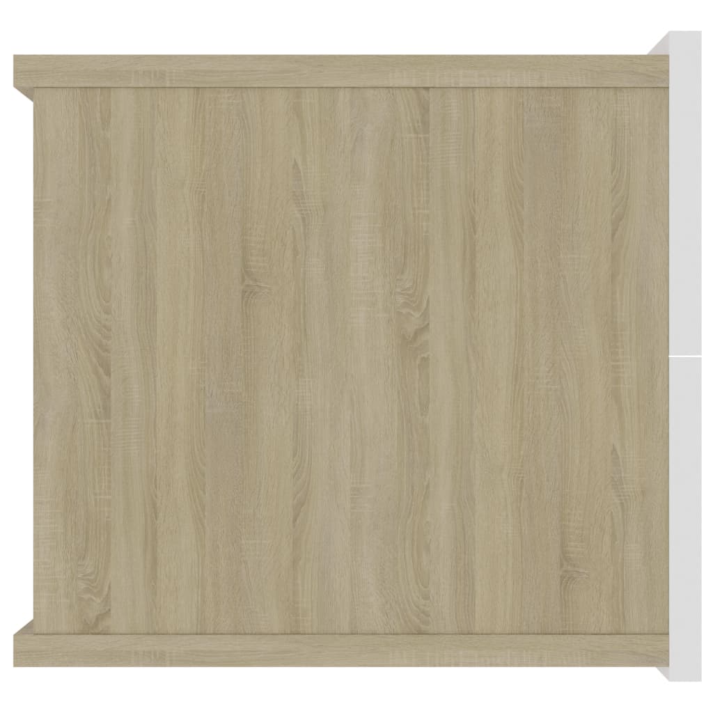 Nachtkastjes 2 st 40x30x30 cm wit sonoma eikenkleur is nu te koop bij PeponiXL, paradijselijk wonen!
