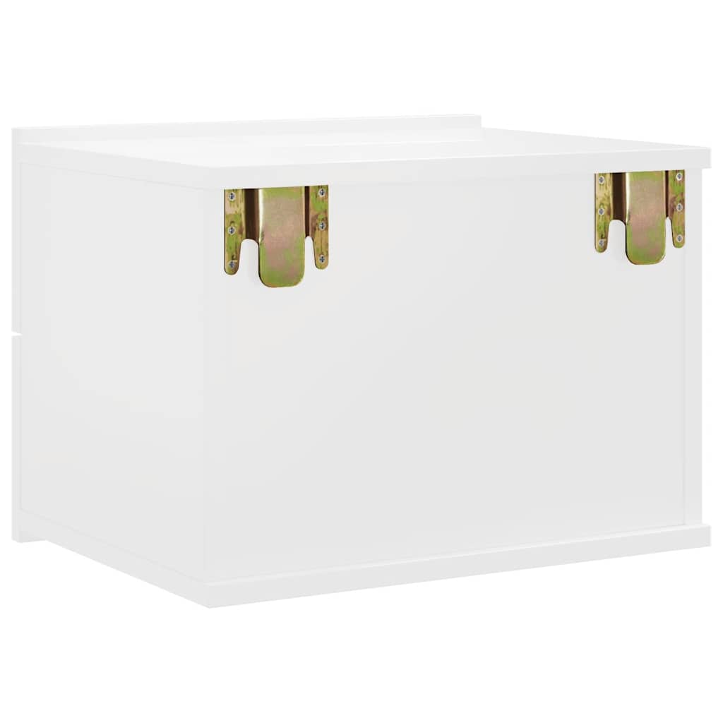 Nachtkastjes 2 st 40x30x30 cm bewerkt hout hoogglans wit is nu te koop bij PeponiXL, paradijselijk wonen!
