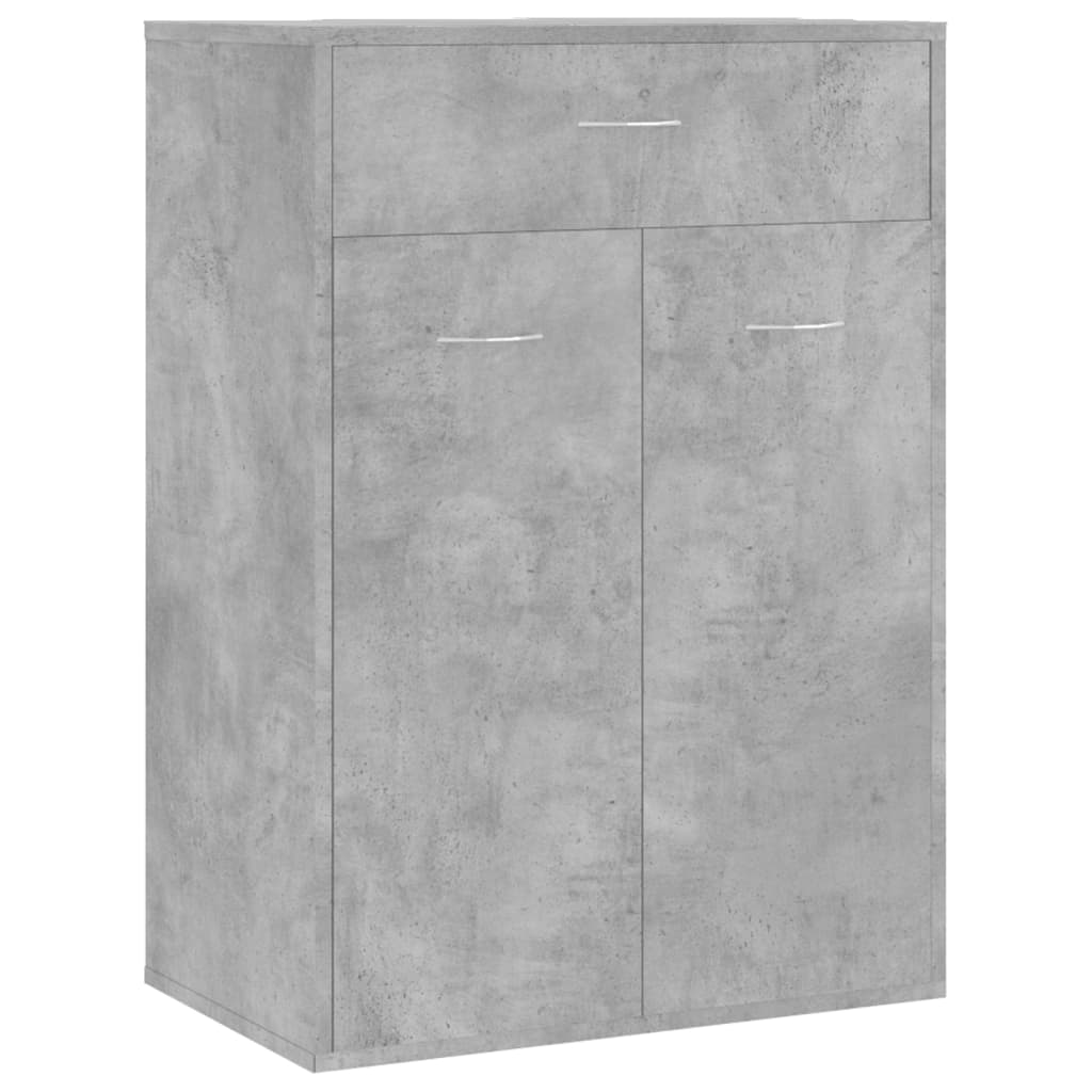 Schoenenkast 60x35x84 cm bewerkt hout betongrijs is nu te koop bij PeponiXL, paradijselijk wonen!