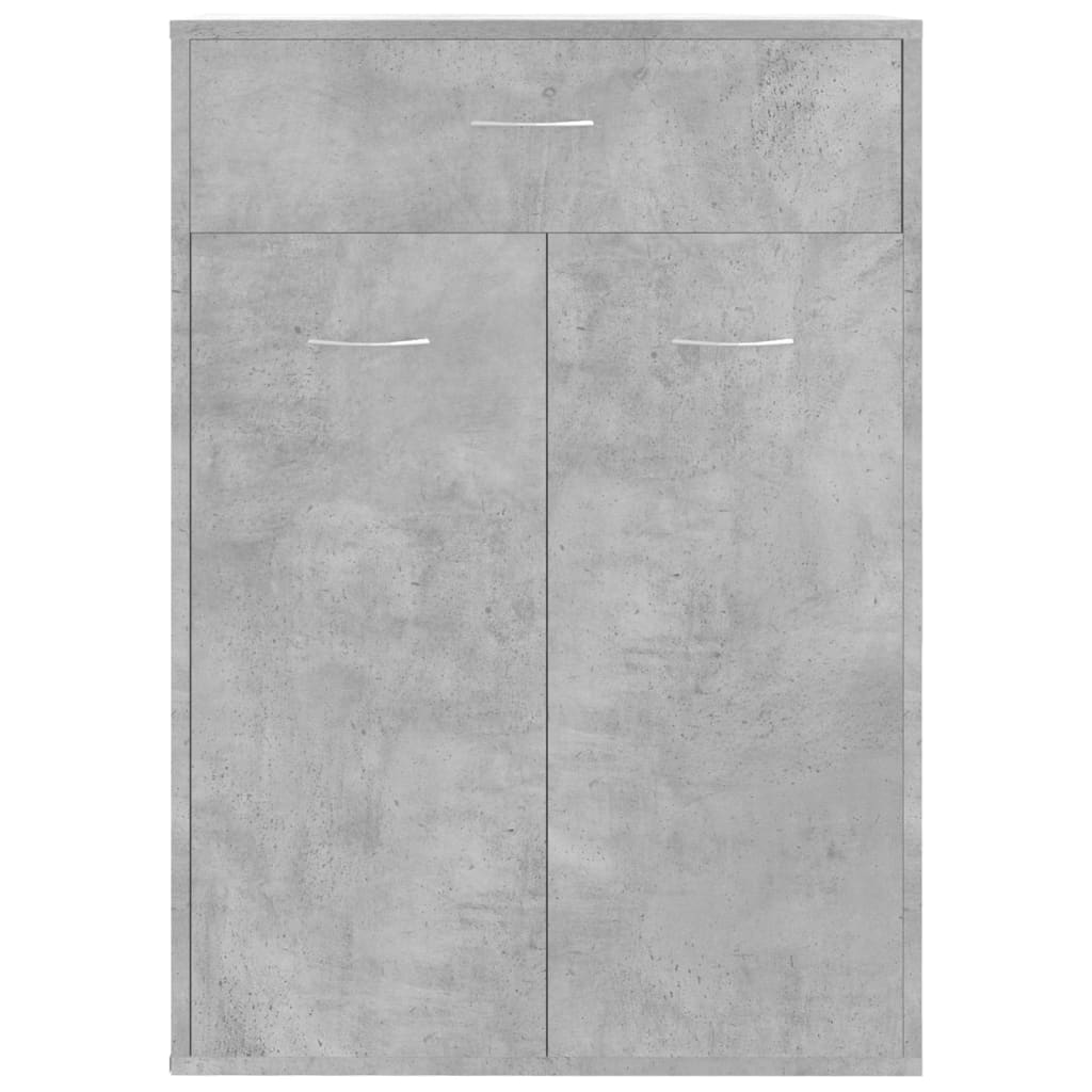 Schoenenkast 60x35x84 cm bewerkt hout betongrijs is nu te koop bij PeponiXL, paradijselijk wonen!