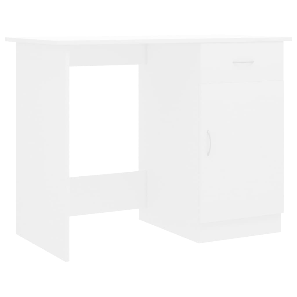Bureau 100x50x76 cm bewerkt hout wit is nu te koop bij PeponiXL, paradijselijk wonen!