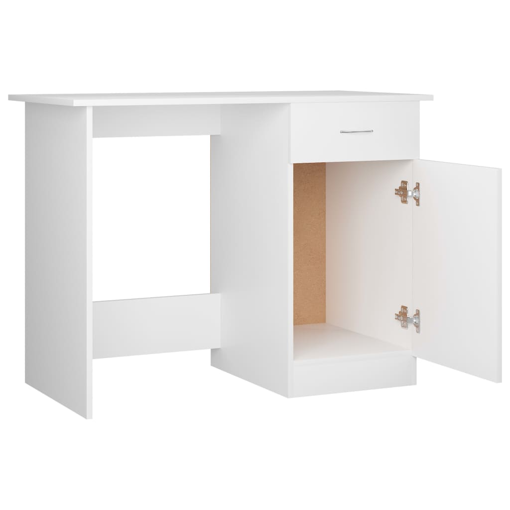 Bureau 100x50x76 cm bewerkt hout wit is nu te koop bij PeponiXL, paradijselijk wonen!