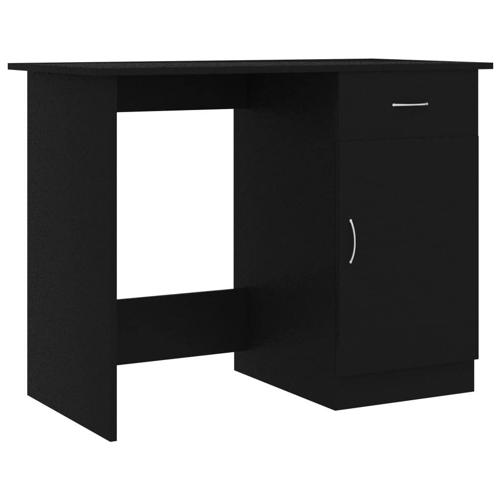 Bureau 100x50x76 cm bewerkt hout zwart is nu te koop bij PeponiXL, paradijselijk wonen!