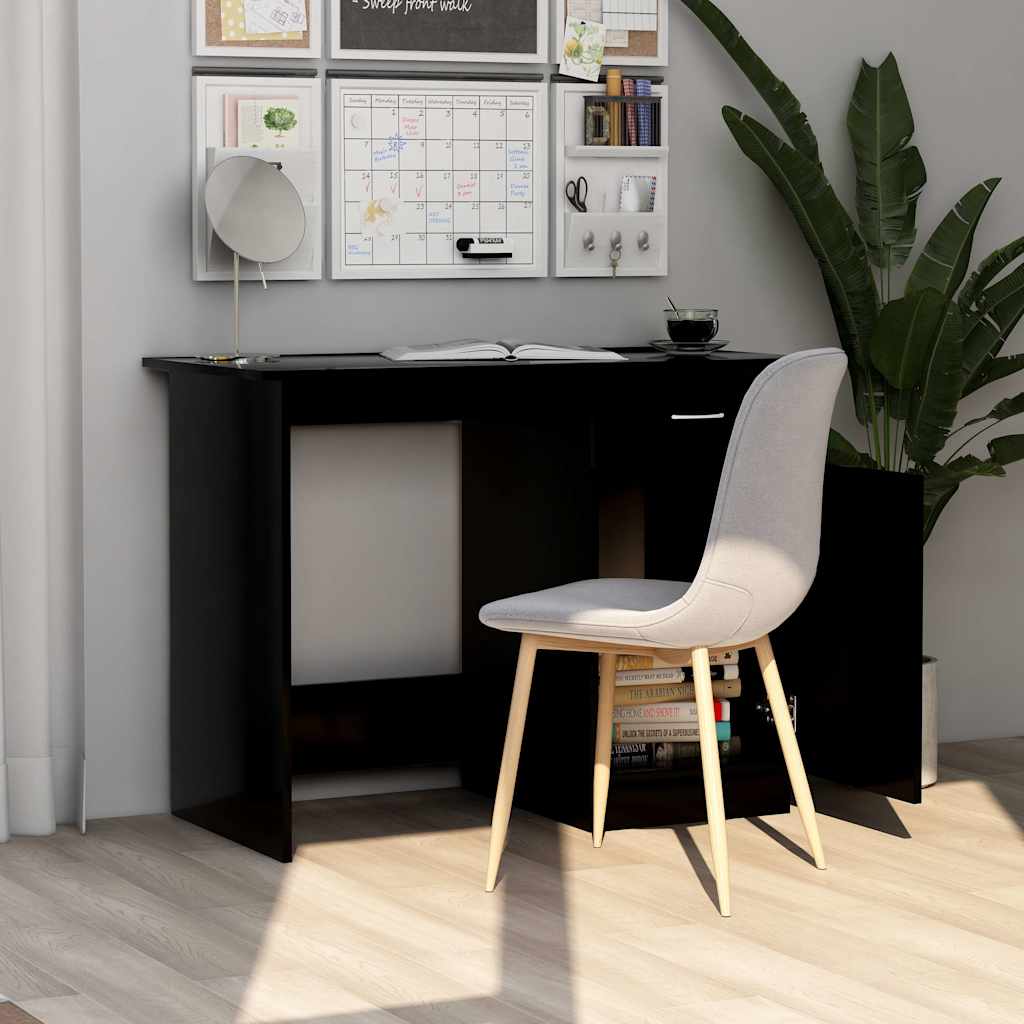 Bureau 100x50x76 cm bewerkt hout zwart is nu te koop bij PeponiXL, paradijselijk wonen!