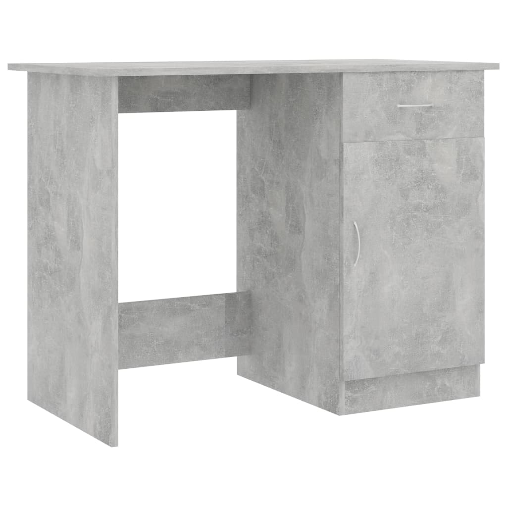 Bureau 100x50x76 cm bewerkt hout betongrijs is nu te koop bij PeponiXL, paradijselijk wonen!