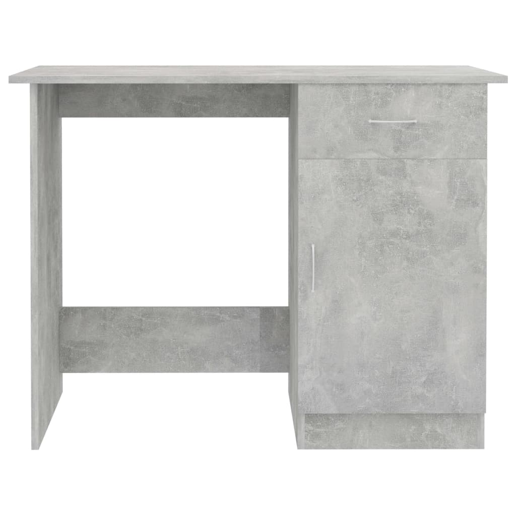 Bureau 100x50x76 cm bewerkt hout betongrijs is nu te koop bij PeponiXL, paradijselijk wonen!