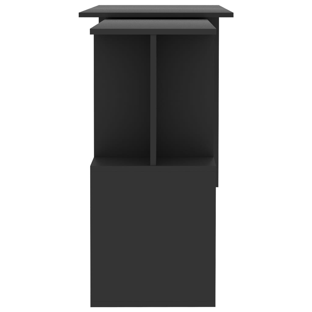 Hoekbureau 200x50x76 cm bewerkt hout grijs is nu te koop bij PeponiXL, paradijselijk wonen!